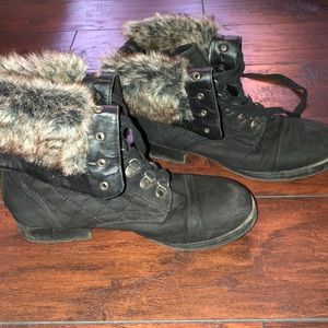Just fab fur boots size 9